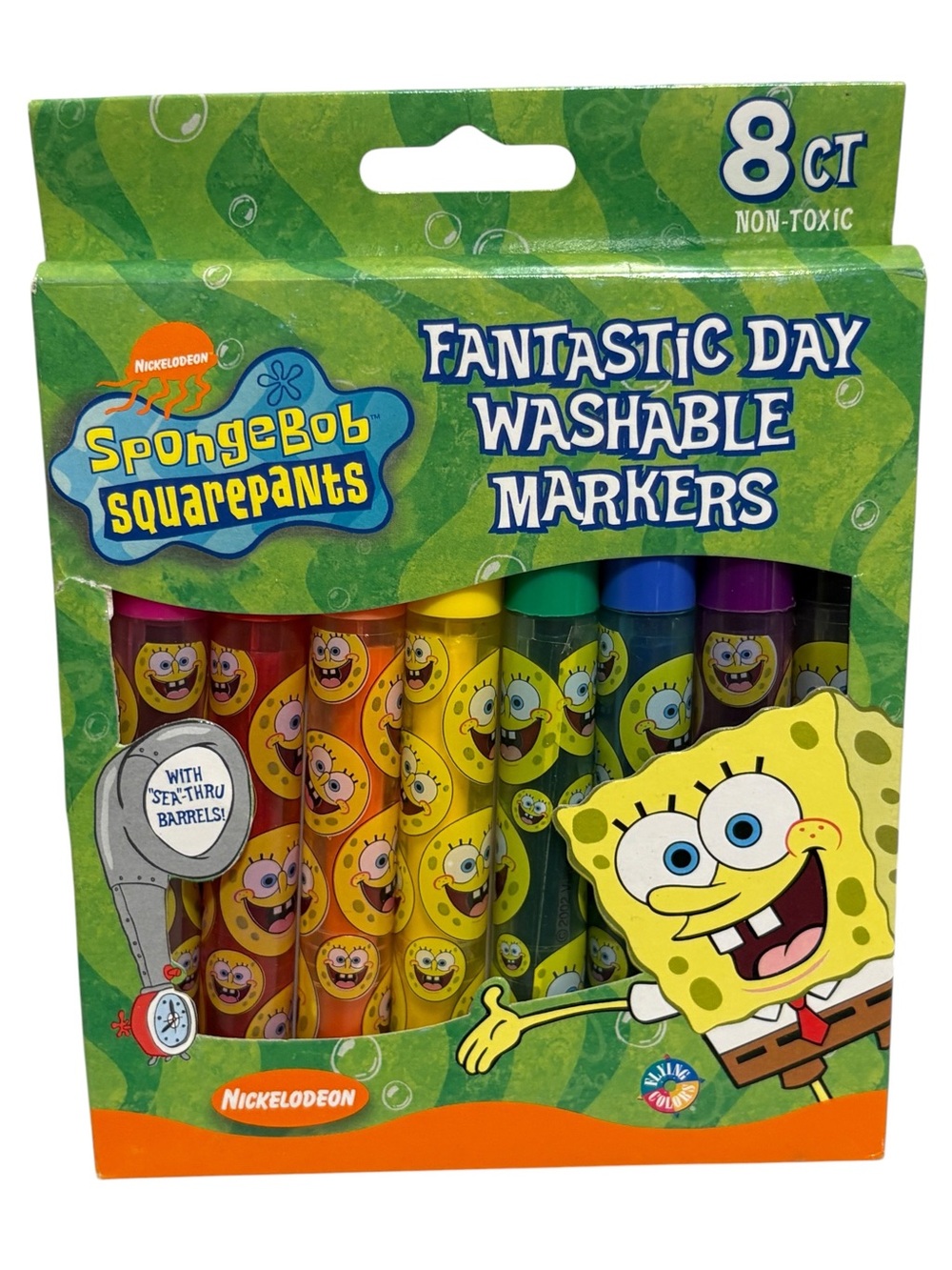 Vintage 2002 SpongeBob Squarepants Fantastic Day Washable Markers NEW in Box